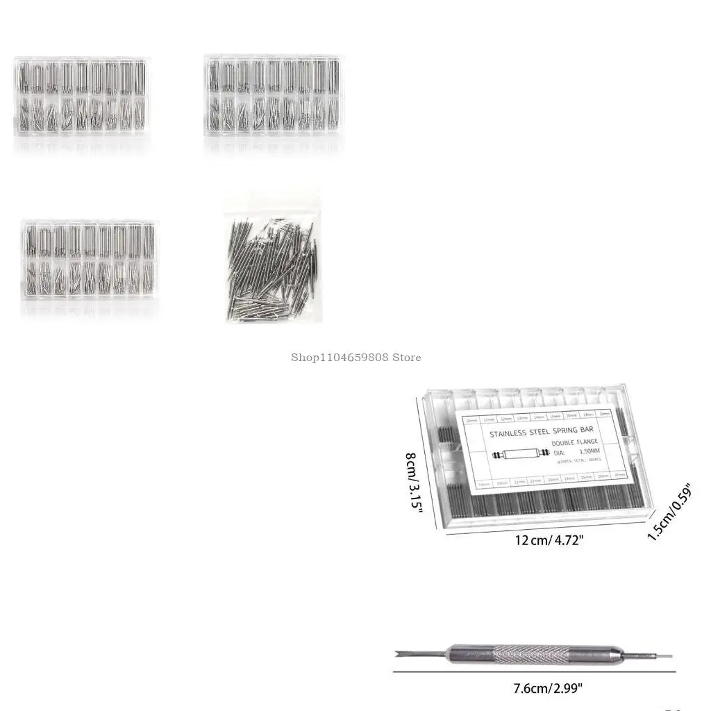 

8mm-25mm Metal Spring Bars Watch Strap Bracelet Repair Tools Watchband Link Pin