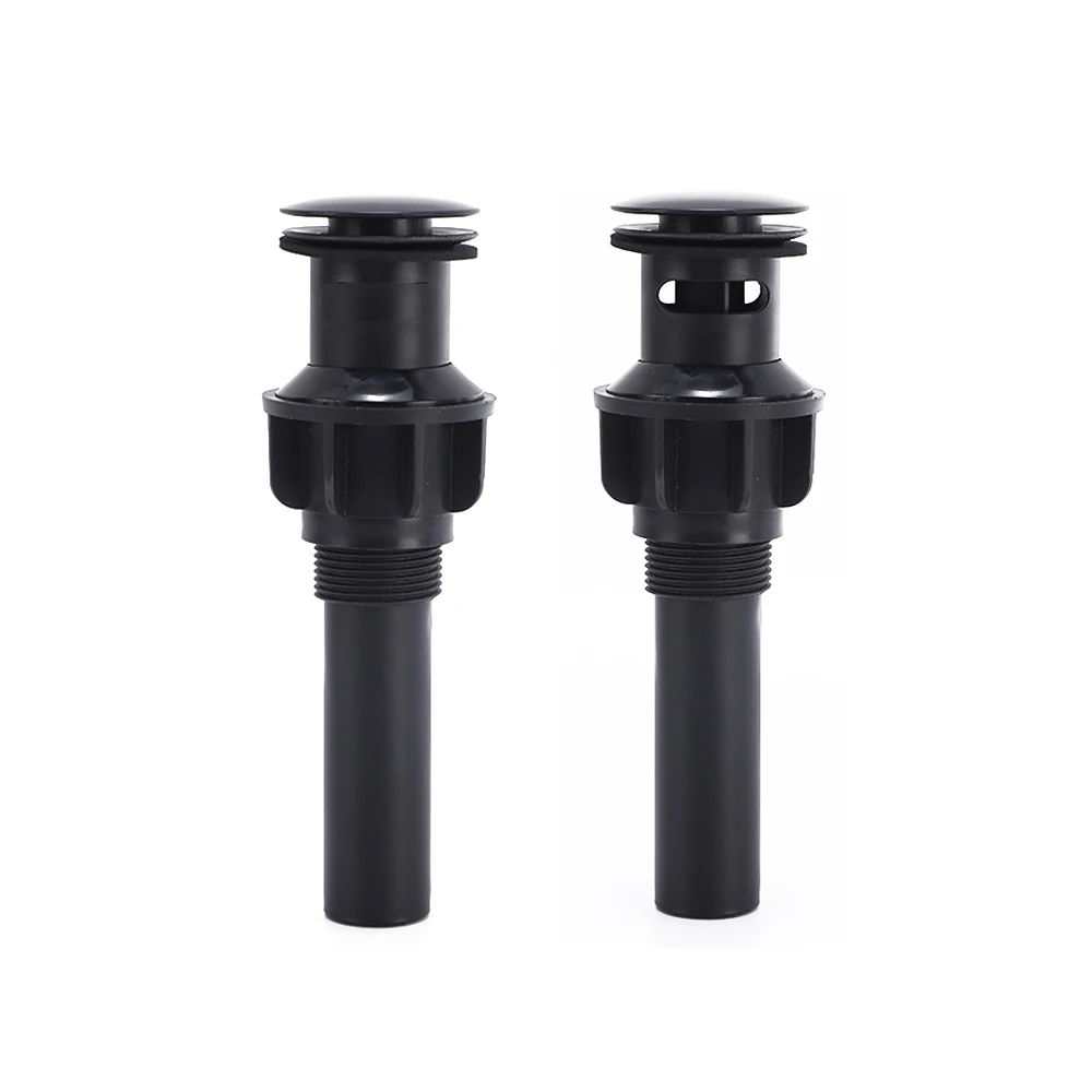 Black Basin Drain Bathroom Sink Drainer Press Open Pop Up Filter Fixture Waste Stopper Set Black Washbasin Accessory Renovation