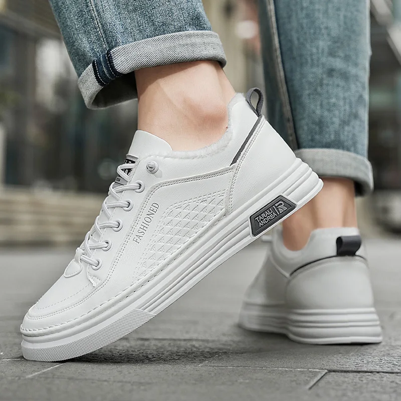 الرجال الخريف جديد تنفس حذاء أبيض الرجال العصرية تنوعا حذاء فاخر 2025 أحذية رسمية رياضية الرجال أحذية رياضية من الجلد عادية #2