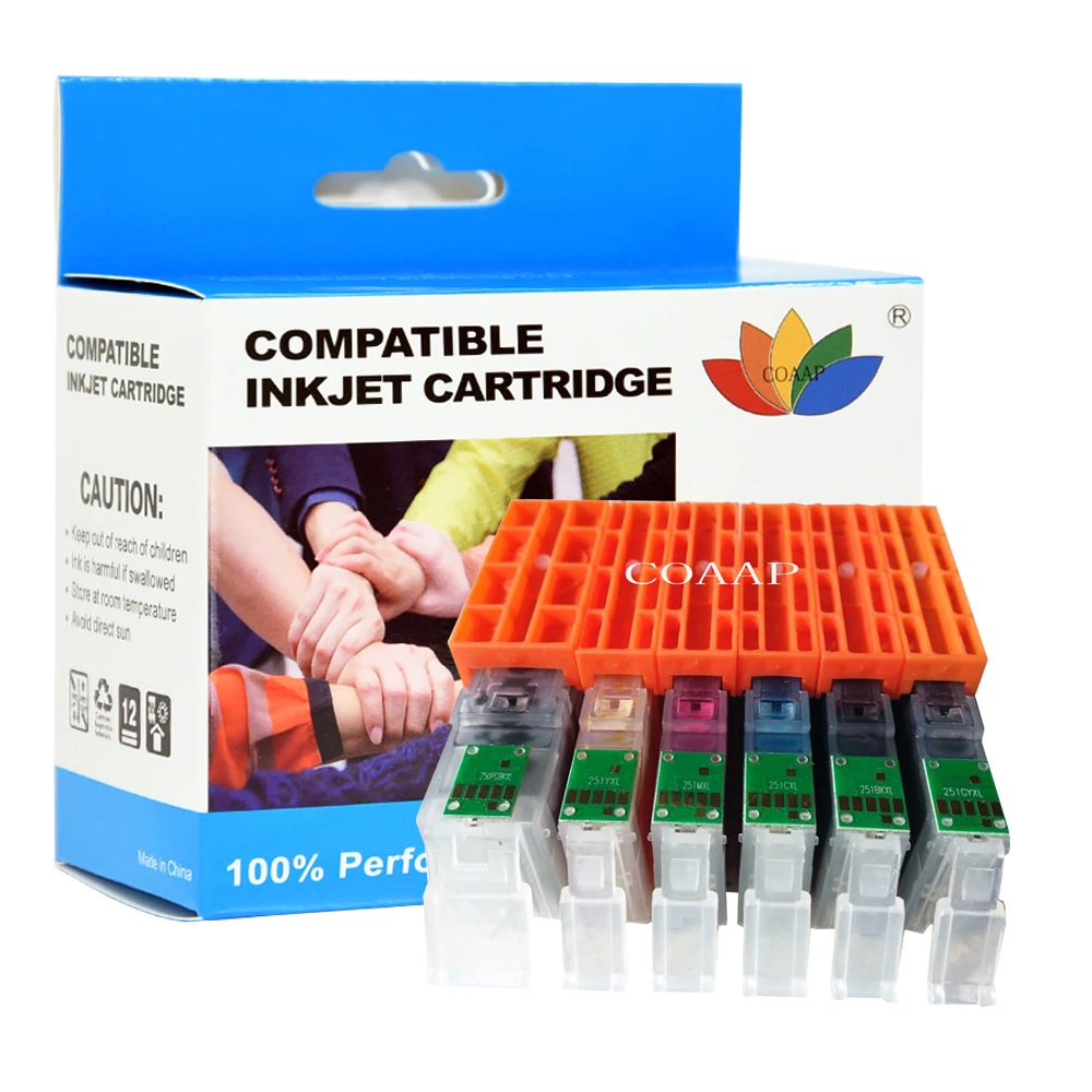 18 Pack Compatible Ink Cartridge For CANON PIXMA MG6320 MG7120 IP8720 MG7520 Printer with Chip Full Ink PGI250 CLI251 GY
