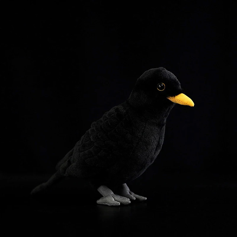

Cute Eurasian Blackbird Stuffed Plush Toy Birthday for Kids Gift Realist Simulation Turdus mandarinus Lifelike Soft Animal Dolls