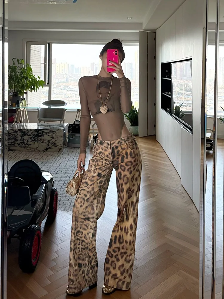 Retro American Hot Girl Print Long Sve Round Ne Me T-Shirt Onesie Damen Frühling Herbst Inner Wear Base IRT Top