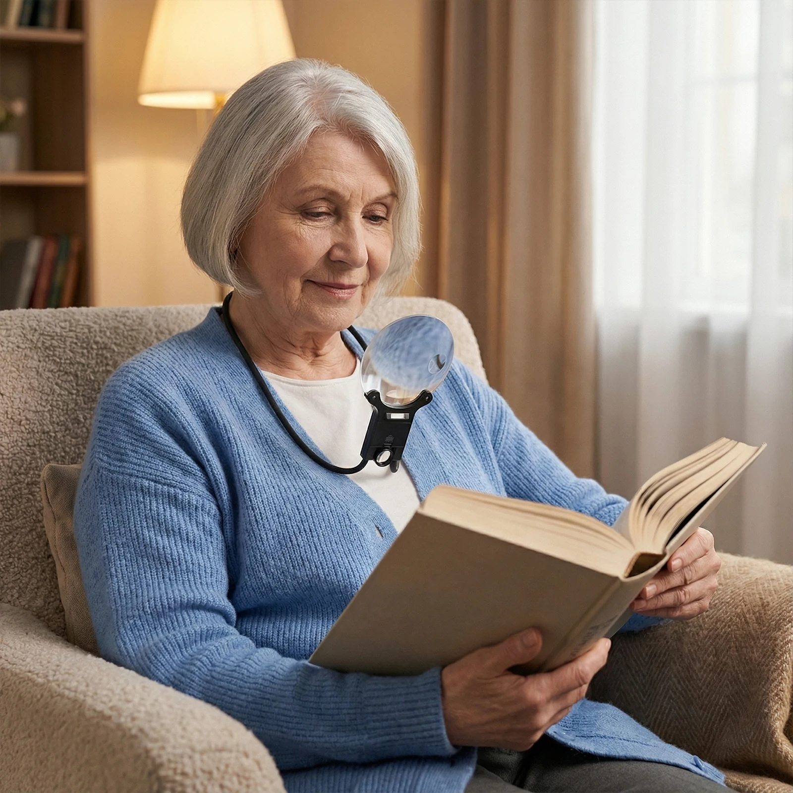 

Увеличительное стекло на шею 138 мм 16X с подсветкой, перезаряжаемое, для точных работ, чтения, шитья, для пожилых людей