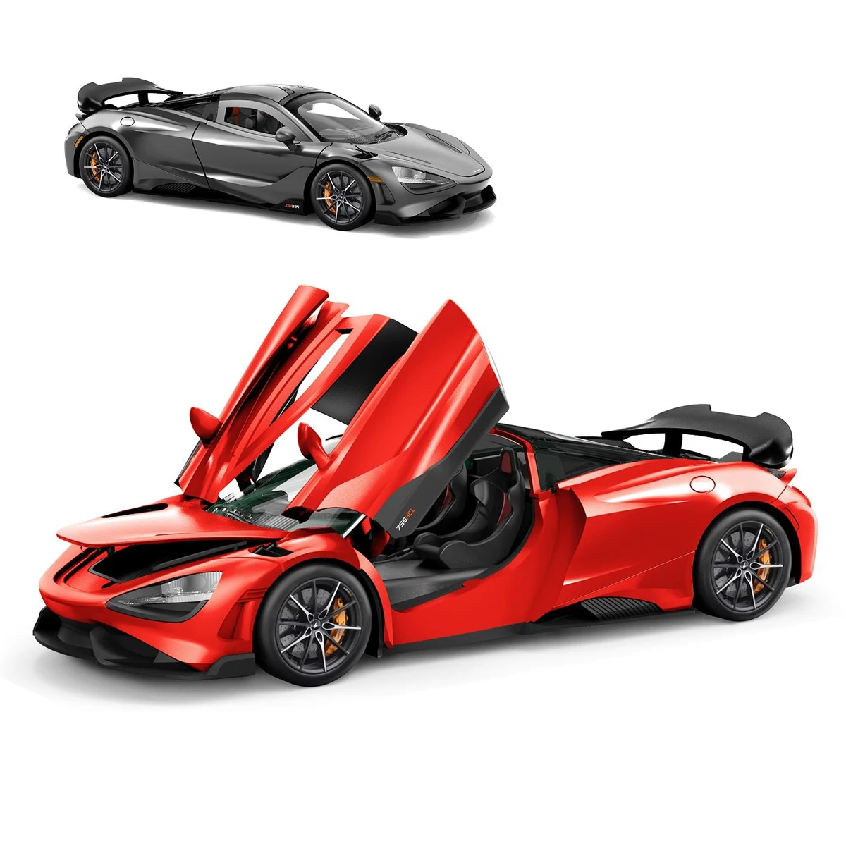 1:22 Scale 720s Car Models Alloy Simulation Model Car Toys with Sound and Light Pull Back Doors Opened Toys for Children Gift