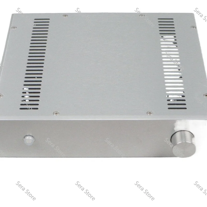 Full Aluminum Single-Side Heat Dissipation Amplifier Case 3207S, Pre-Power Amplifier Chassis for DIY Audio