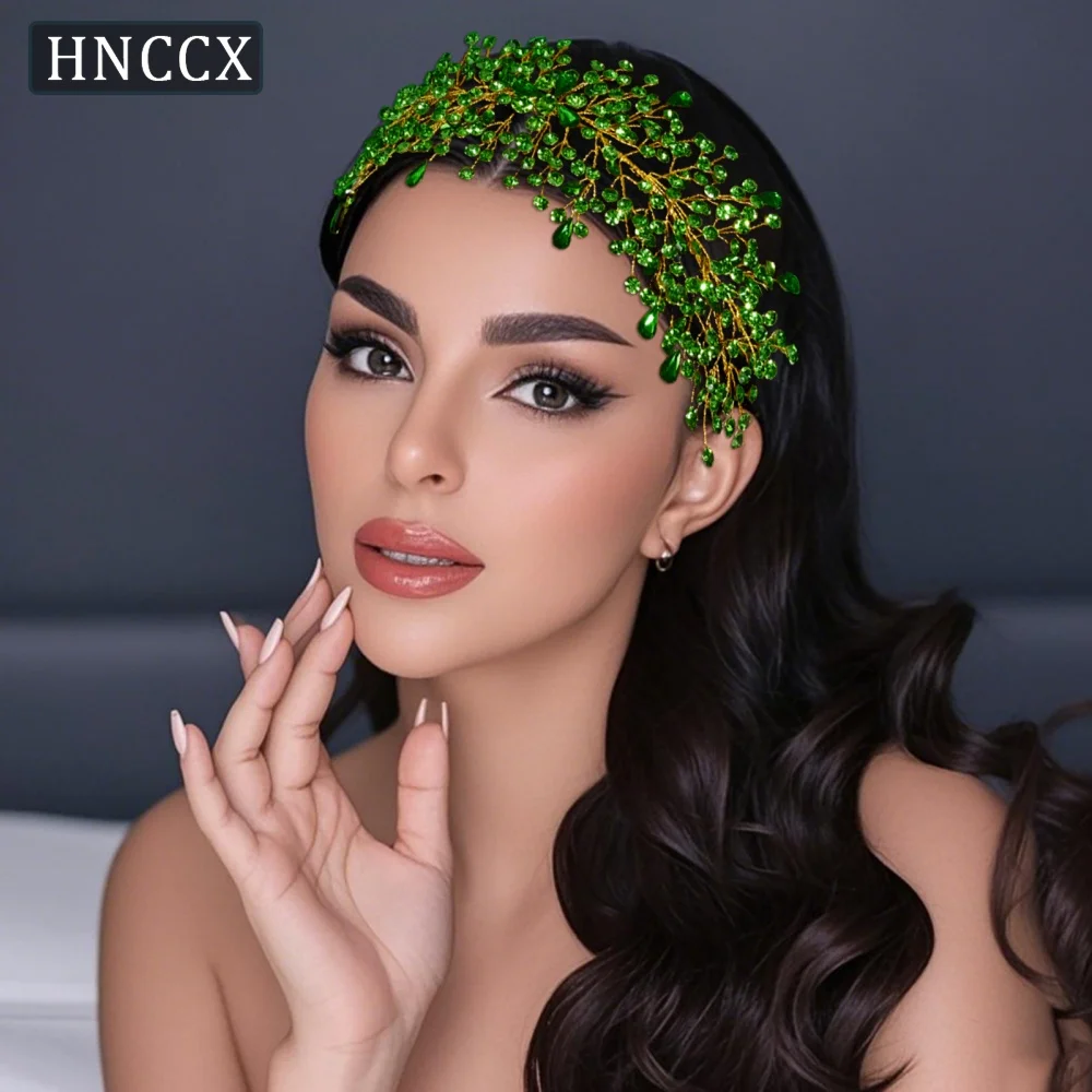 

HNCCX Wedding Bridal Rhinestone Headband Woman Party Headwear Princess Crown Shining Headdress Fashionable Headpiece CP415