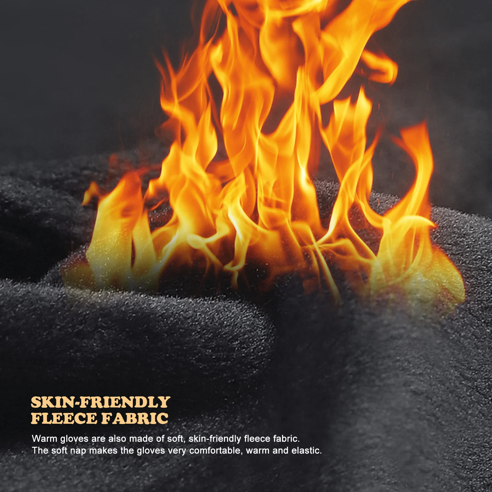 1Pair Windproof Touchscreen Gloves Warm Thicken Unisex Waterproof Outdoor Winter Cold Resistant Cycling Skiing Gloves