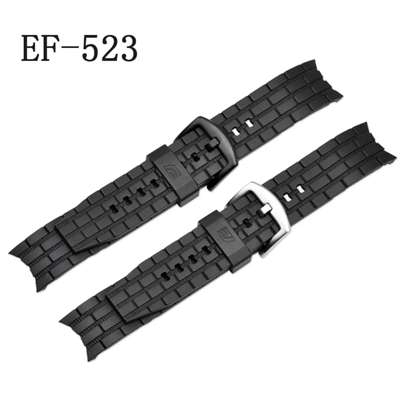 for Casio Edifice Series EF-550/EF523 Rubber Watch Straps for Casio EF550 Diving Sport Watchband Wristband Bracelet Belt