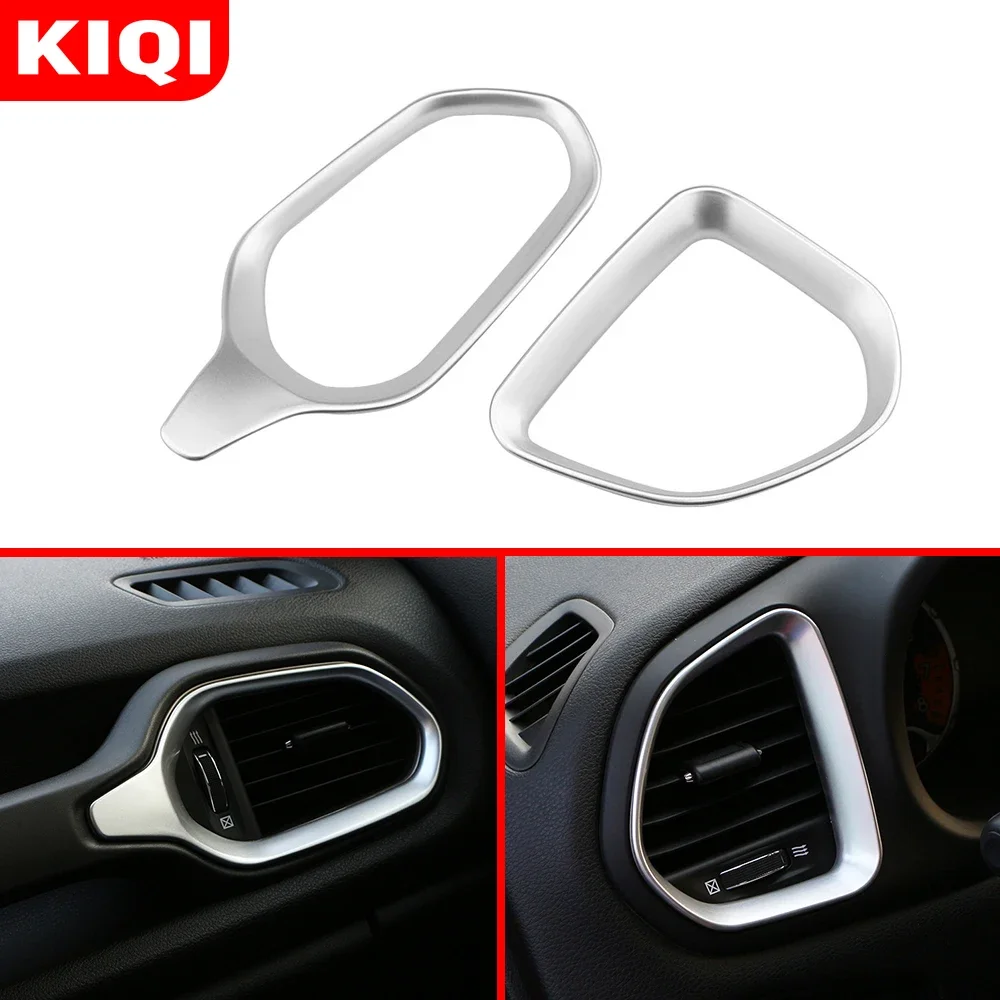 For Jeep Renegade LHD 2014 2015 2016 2017 2018 2019 Car Dashboard Air Condition Left Right Vent Outlet Cover Trim Frame Ring