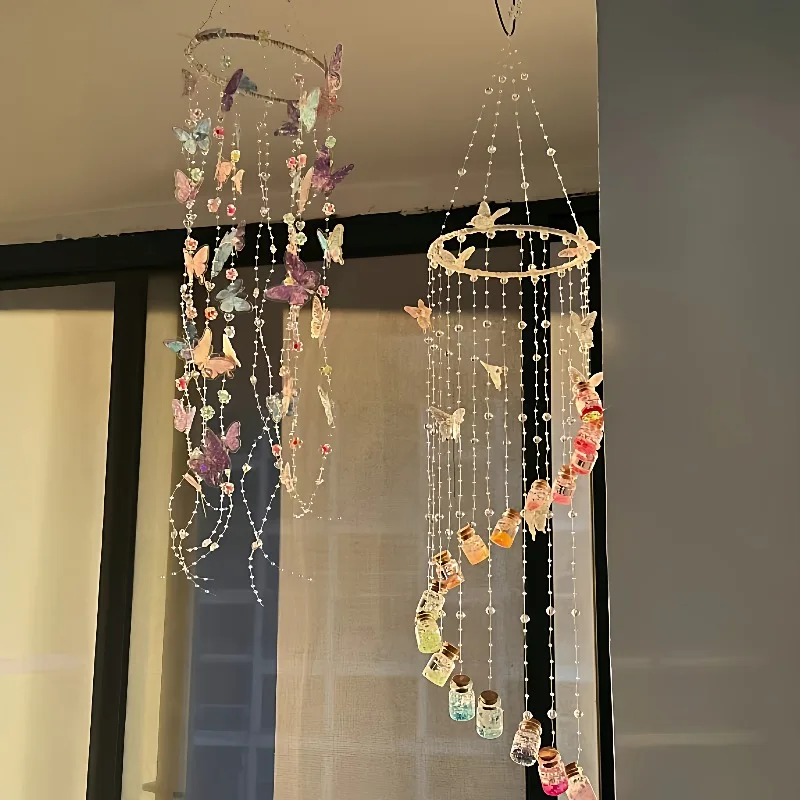 Ballet butterfly wind chimes handmade DIY material package homemade room pendant decorative atmosphere gift for good friends