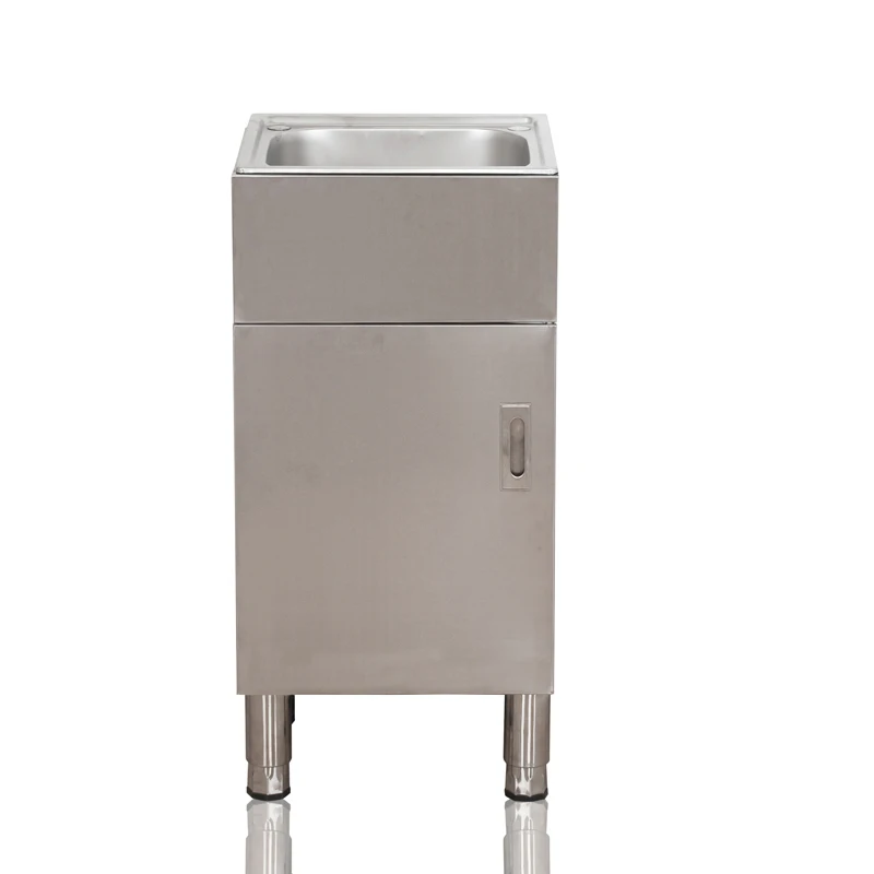 A9L Household Stainless Steel Cabinet Sink Integrated Cabinet Kitchen Storage Side Cabinet Sink Vegetable Basin Dishwasher Merch