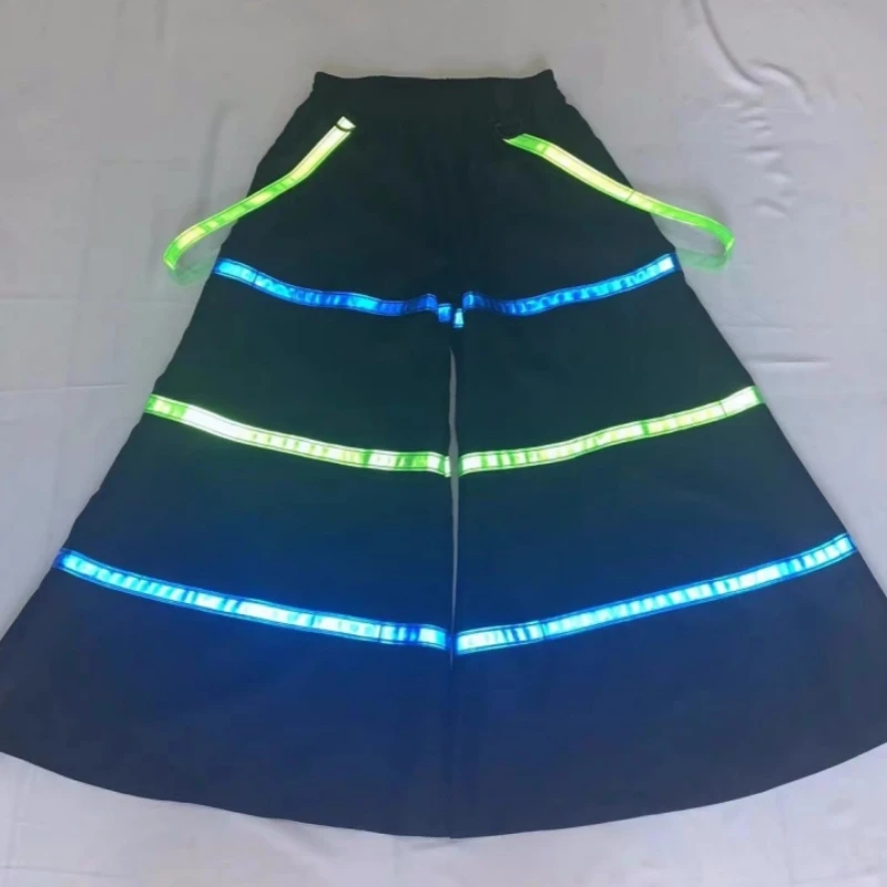 Melbourne Ghost Walk Shuffle Dance Pants Fluorescent Reflective Bell-bottoms Luminous Pants Women Men Fashion Dancing Trousers