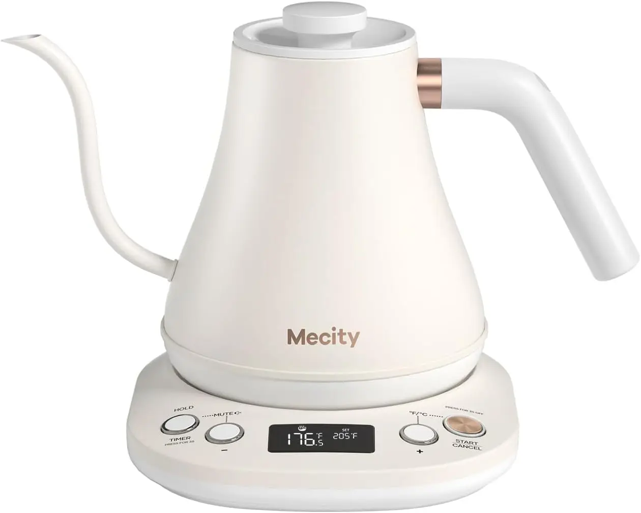 

Electric Gooseneck Kettle with Keep Warm, LCD Display, Auto Shut-Off, Temp Control for Pour Over Coffee, 1200W, 0.8L