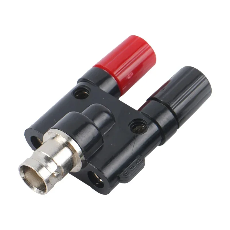 10Pcs Q9 BNC Banana Turn Two Dual 4mm Banana Male Female Jack Coaxial Connector BNC Tee Type 3Way Splitter RF Adapter