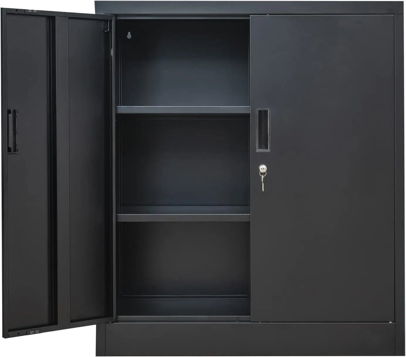 Metal Storage Cabinets with Shelves and Doors, Steel Locking Storage Cabinet for Home Office, Garage, Utility Room and Basement