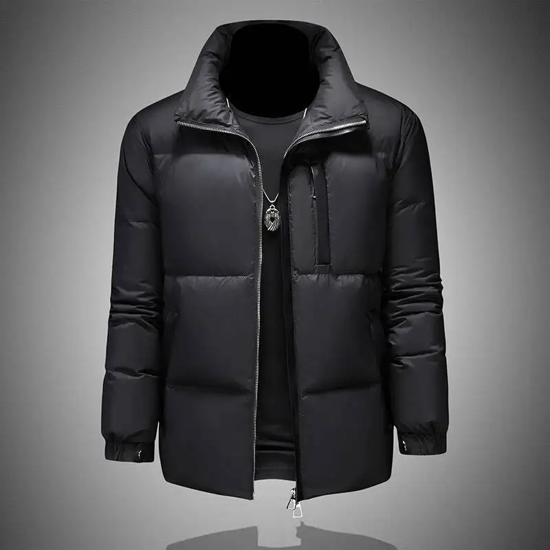 

2025 Winter Clothes Plaid Duck Down Jacket Top Quality Vintage Down Jacket Clothing Long Black Duck Down Coat Kurtka Zimowa