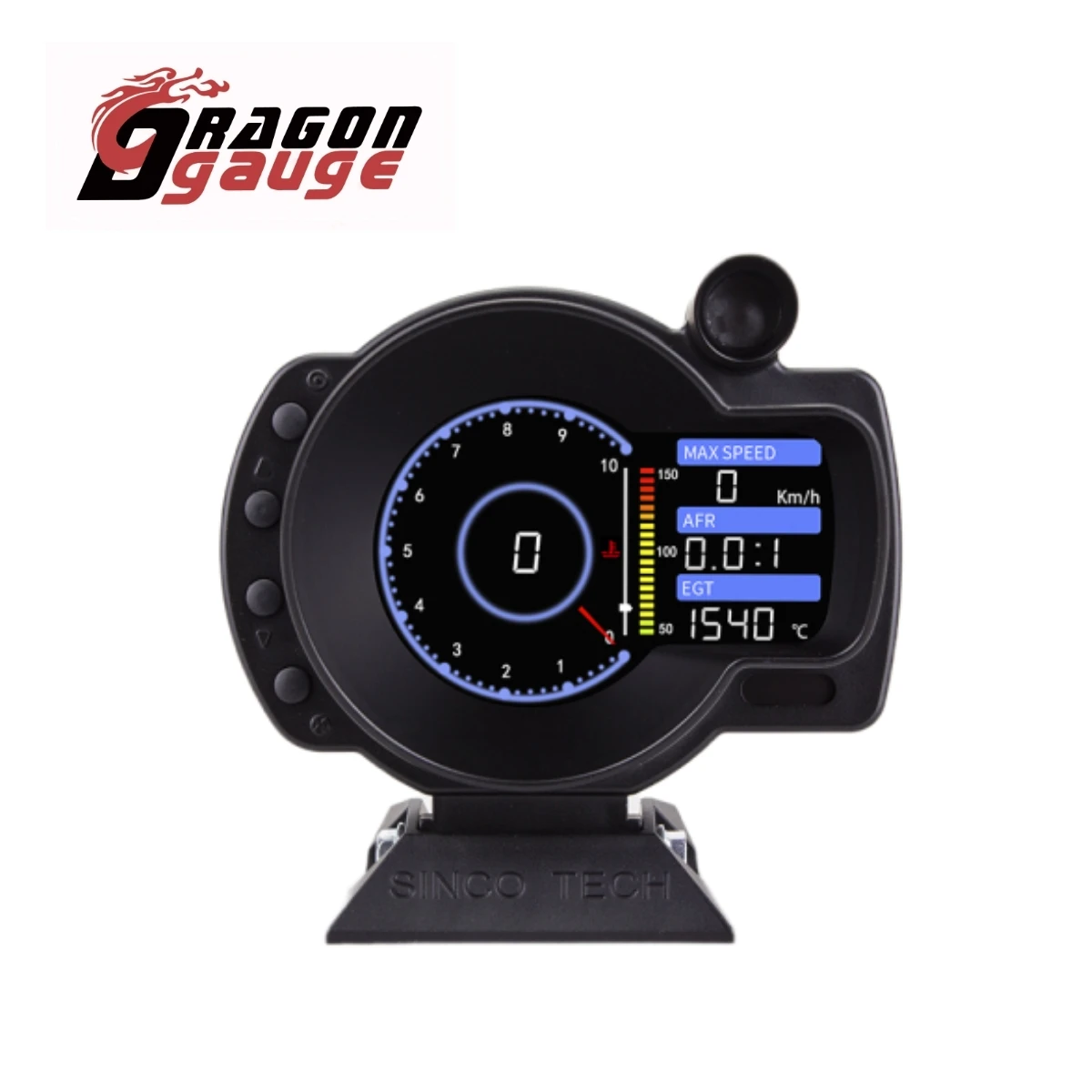 3.5 Inch Race Dashboard Multifunctional LCD Racing Gauge Speedometer with Alarm Function and Sensor Kit  for 12V Cars DO916