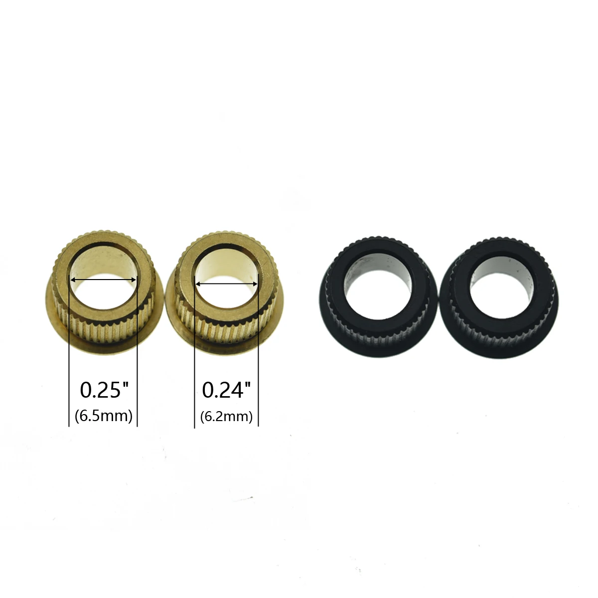 KAISH Brass 10mm Vintage to Modern Guitar Tuner Conversion Bushings 3/8