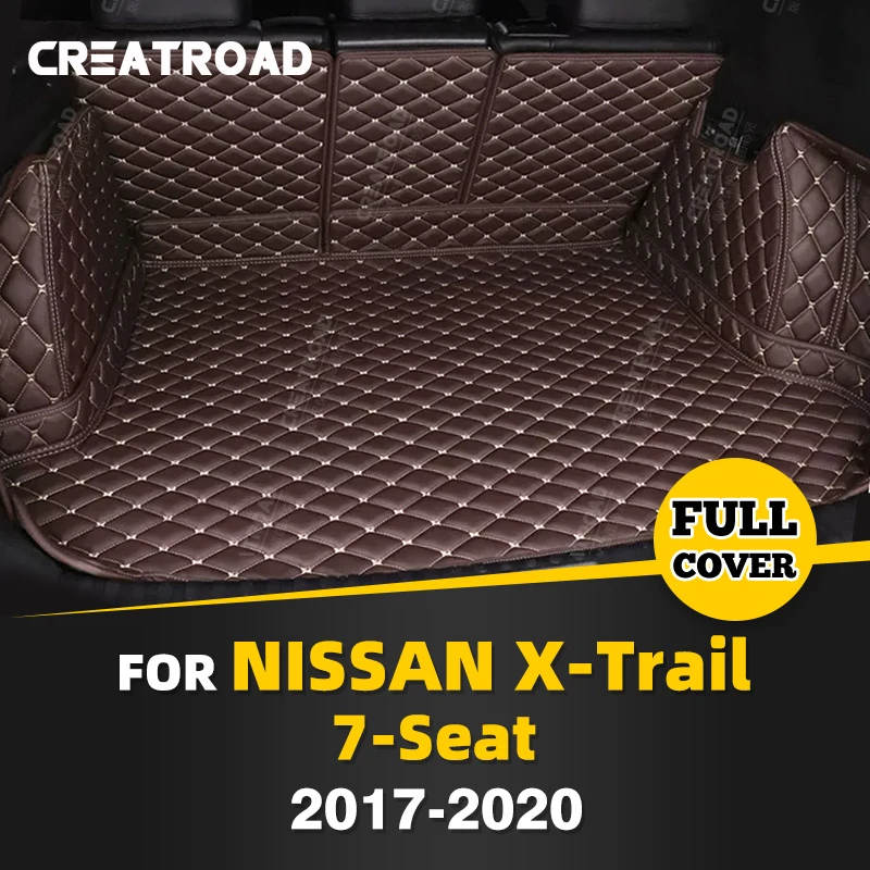 

Auto Full Coverage Trunk Mat For Nissan X-Trail 7-Seat 2017-2020 19 18 Car Boot Cover Pad Interior Protector Accessories