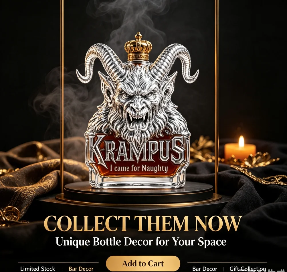 Creative Devil Goat Head Glass Decanter Collectible Liquor Bottle For Whiskey Lovers Home Bar Display Ornament Gift