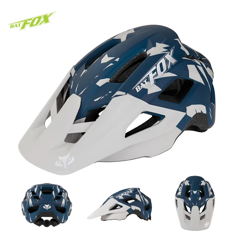 BATFOX-casco de bicicleta para exteriores, casco de bicicleta de montaña moldeado integralmente, ultraligero, para carreras, equipo de ciclismo