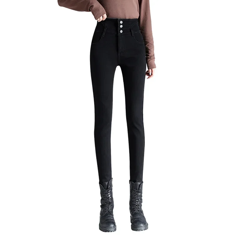 2022 women's spring new high-waisted stretchy slim skinny jeans