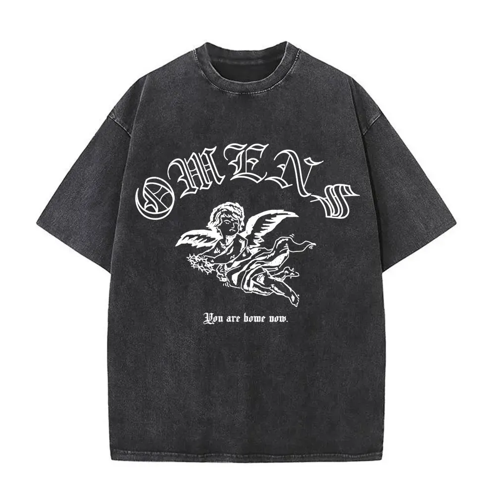 

Washed Vintage Rock Band Bad Omens Do You Feel Love Tour 2026 T-shirt Men Women Gothic Metal Oversized T-shirts Men's Streetwear