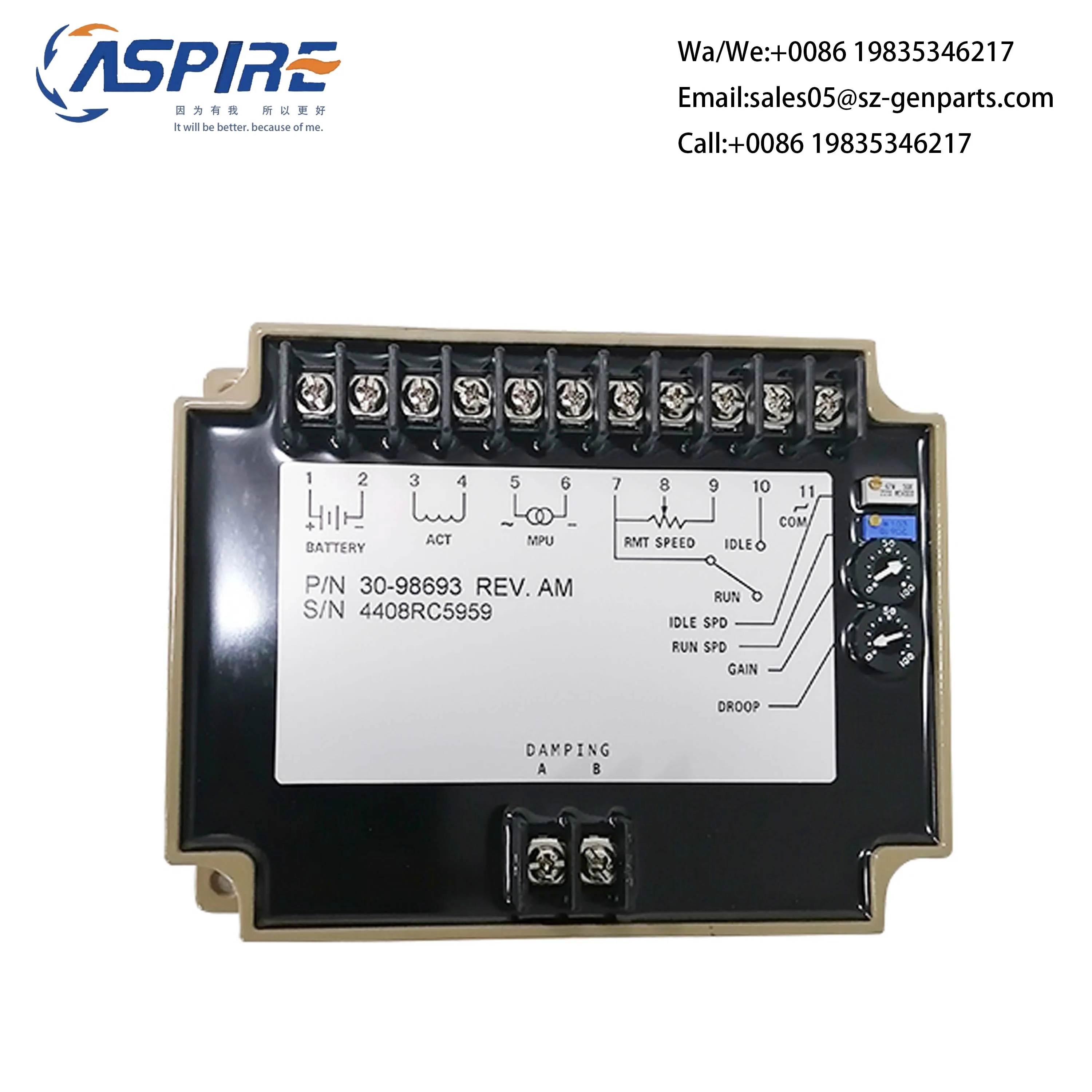 

3098693 Normal Close Speed Controller Engine Governor Module Diesel Generator Control Panel Circuit Board Genset Parts