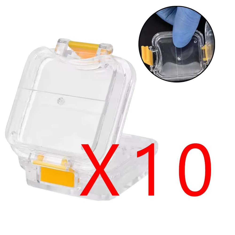 

10PCS Portable Plastic Denture Case with Lid for Dentures Implants Retainers Night Guard Travel Dental Storage Box