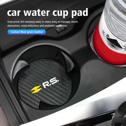 2pcs Car Water Coaster Cup Pad Non-Slip Mat For Renaul Arkana Captur Twingo Talisman RS Line Logan Duster