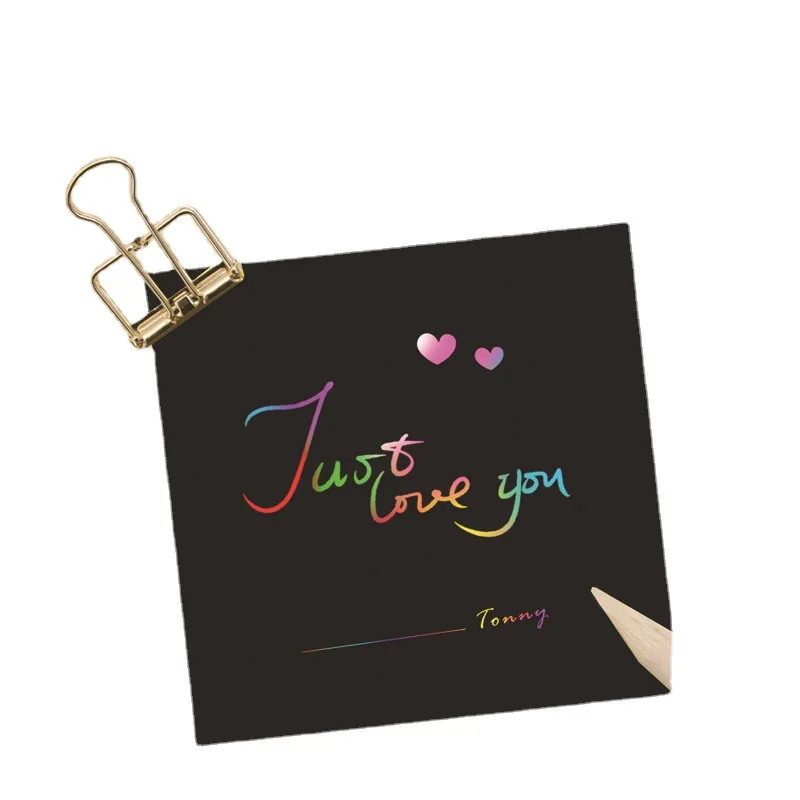 Magische Farbe Graffiti Malerei Papier Karte Kit Kinder Hand malerei Spielzeug Mini Notizen Papier Kinder DIY Kunst Malerei Papier Spielzeug Geschenke