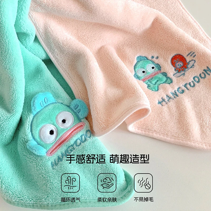 Nueva toalla Sanrio Hangyodon Kawaii Anime lindo baño niñas toalla absorción de agua secado rápido niños dibujos animados lavado cara toalla