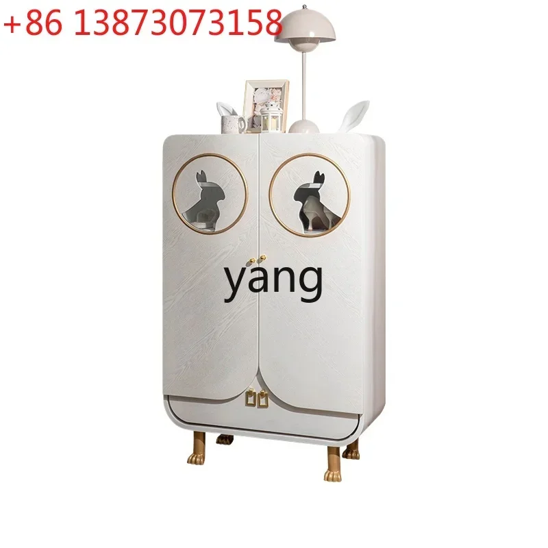 Light Luxury Hallway Shoe Cabinet Living Room Entrance Multi-Functional Creative Storage Cabinet Large Capacity