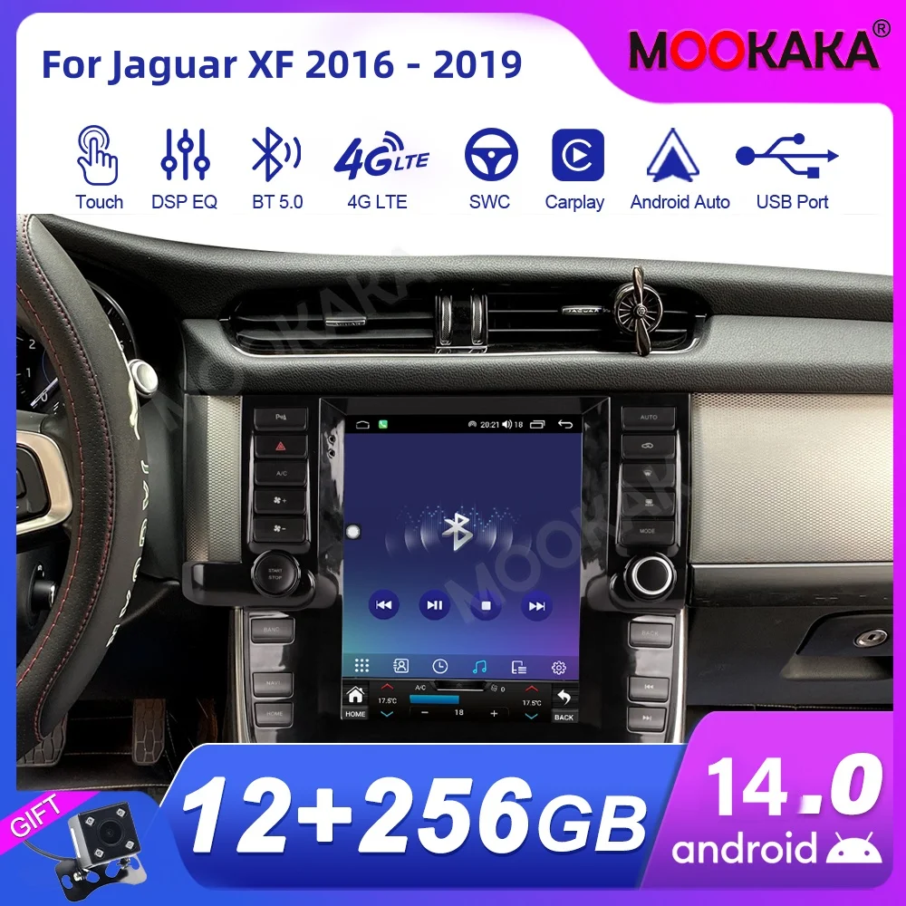 

For Jaguar XF 2016 - 2019 Car Radio Multimedia Player Wireless Carplay Android Auto Autoradio Stereo GPS Navi Head Unit WiFi 4G