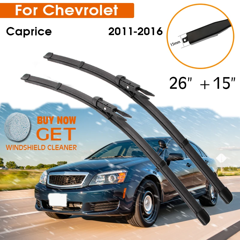 

Car Wiper For Chevrolet Caprice 2011-2016 Windshield Rubber Silicon Refill Front Window Wiper 26"+15" LHD RHD Accessorie