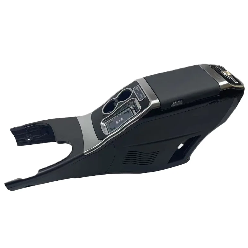 YLA Luxury Leather Car Center Console Armrest Storage Box with Rotatable Design and USB Charger for V260 W447 Vclass Vito