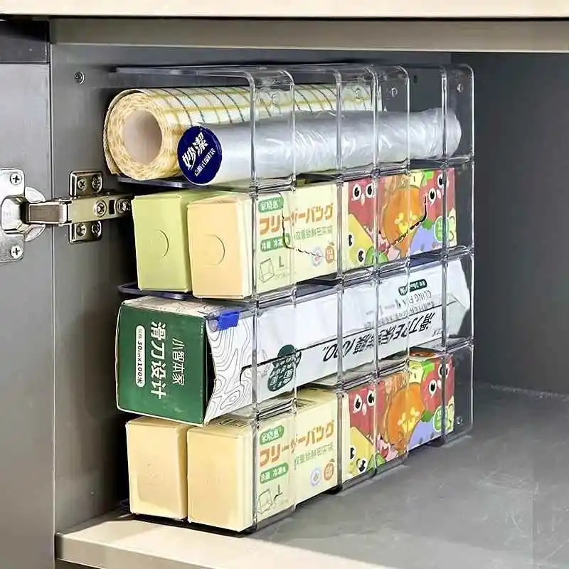 

Органайзер для специй в стиле выдвижного ящика, контейнер для хранения, подставка для пакетов, решение для хранения кухонных принадлежностей в шкафу Positive Rich