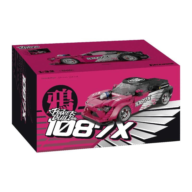 

IN STOCK PB8851 Speed Champions With Container Display Box 1087X Drift Car Building Blocks Bricks Toys for Boys Christmas gift