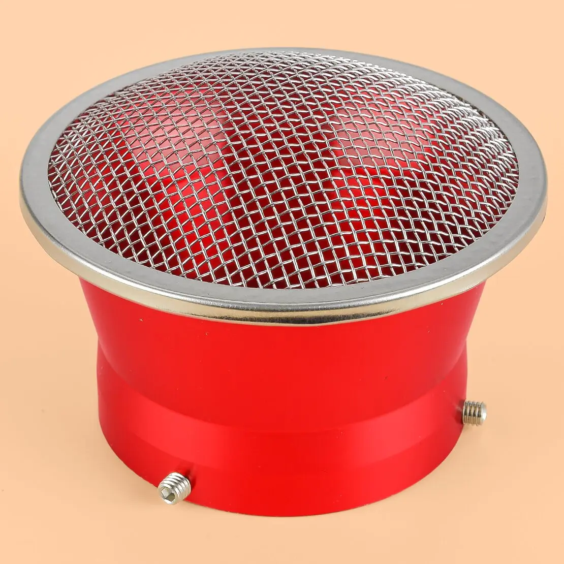 63mm ID Red Motorcycle Carburetor Velocity Stack Air Filter Cup With Mesh Screen