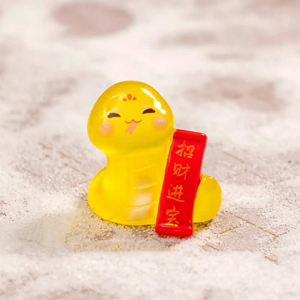 

Cute Luminous Mini Snake Figurine Glow in The Dark Zodiac Snake New Year Snake Statue Chinese Style Resin Crafts