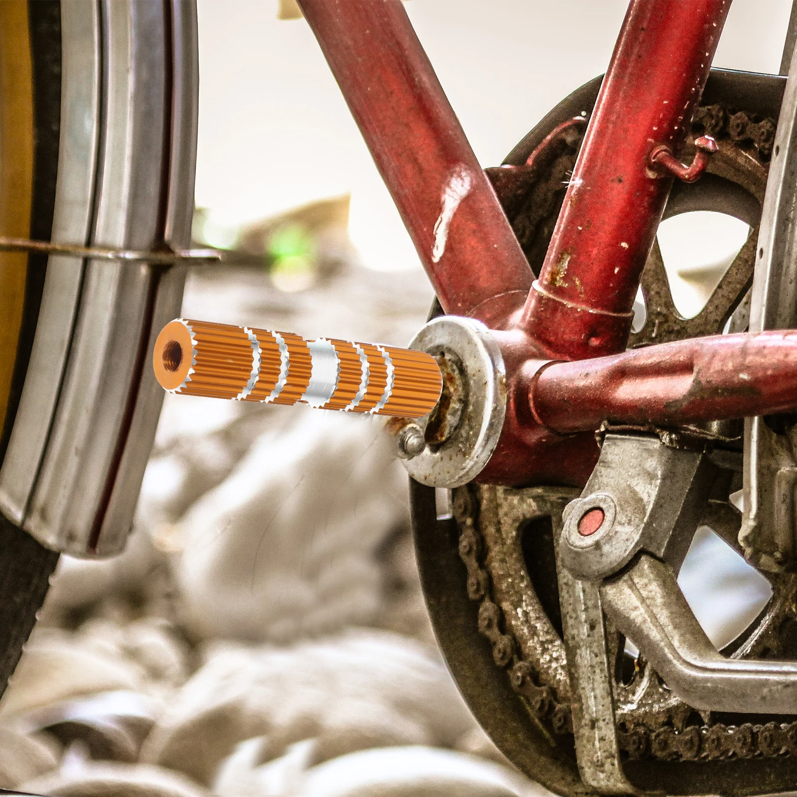 

Aluminum Alloy Bike Stunt Pegs 9.5Mm 10Mm Quick Release Bicycle Footpeg For Mountain Bike Golden Cycling Accessory