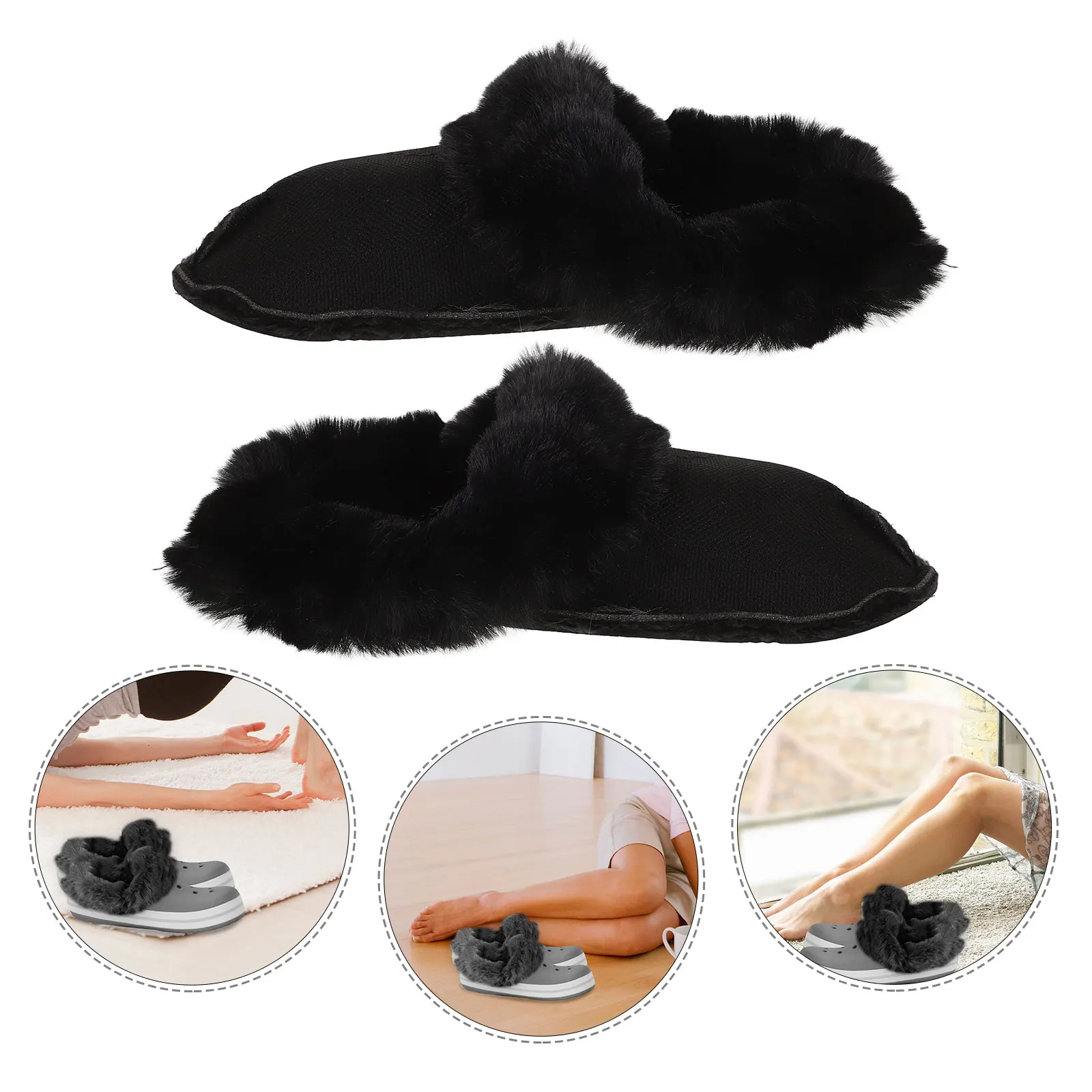 

Cotton Covers Fuzzy Hole Shoe Inserts Sandals Detachable Miss