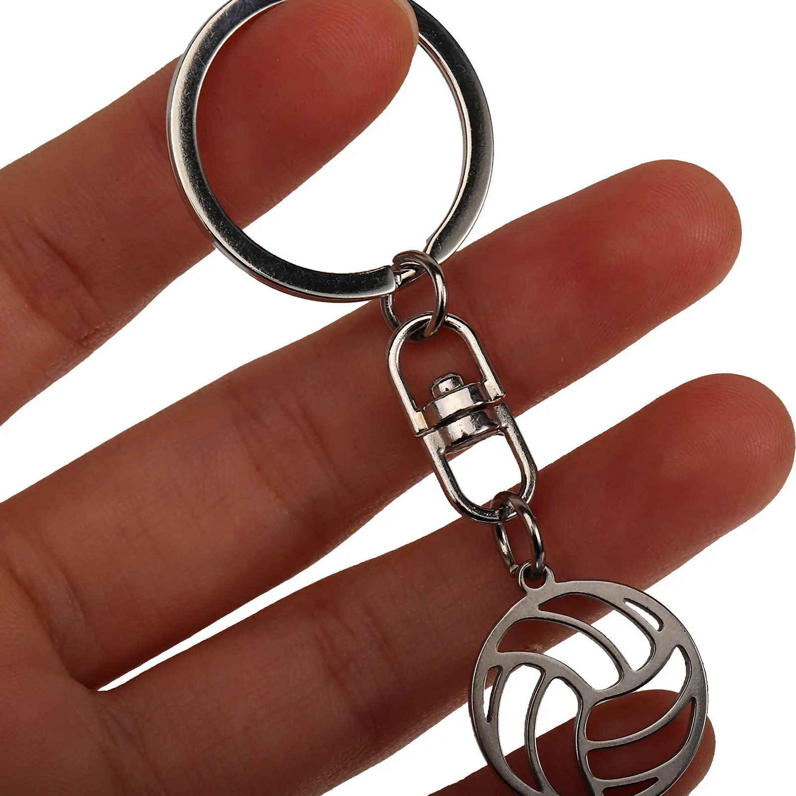 

Креативный брелок для ключей в виде волейбольного мяча из нержавеющей стали, легкий, портативный, подвеска для сумки, для любителей спорта и волейбольных команд