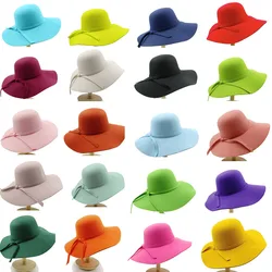 Sombrero kapelusz Fedora cukierki zimowe 10cm kopuła za duże rondo kapelusz fedora czapki dla mężczyzn i damskie kapelusze jazzowe sombrero hombre