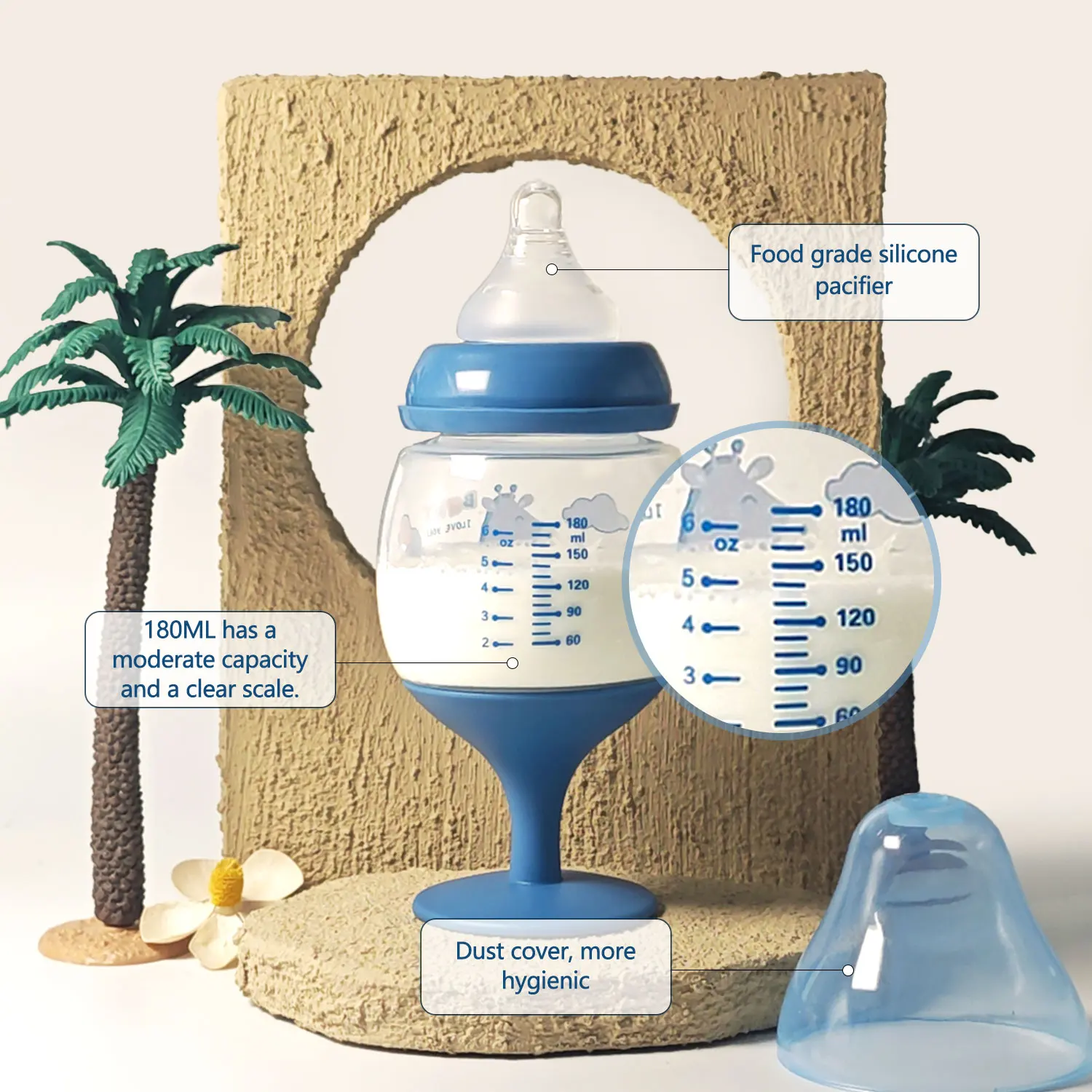 1PC180ml كأس زجاجة الطفل، اكسسوارات التصوير الفوتوغرافي، ماء شرب الطفل، كوب منزلي، عصير الشرب المباشر، هدية