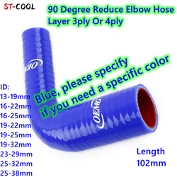 Blu 90 gradi ridurre gomito generale Silicone refrigerante Intercooler tubo tubo 13mm 16mm 19mm 22mm 23mm 25mm 29mm 32mm 38mm