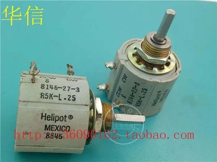 Mexico HELIDOT R5k wire wound potentiometer 8146-27-3 axis diameter 3.15 MMF