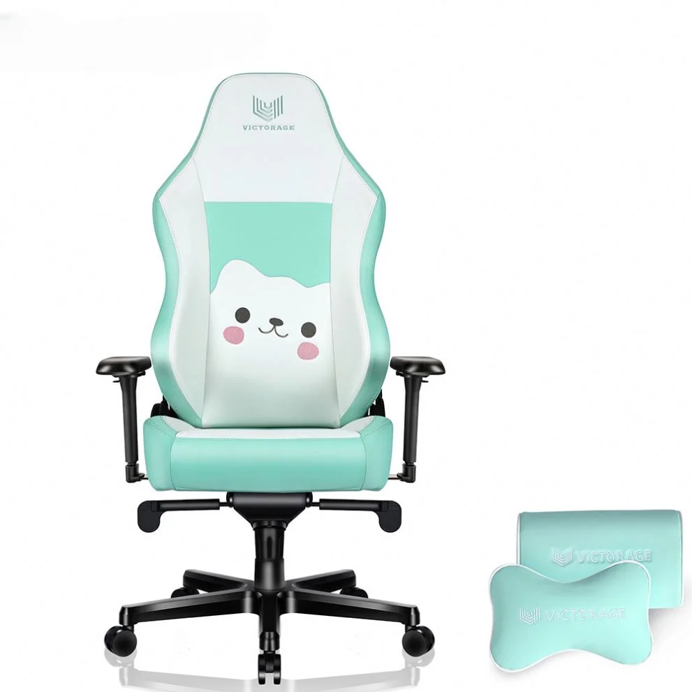 

for V2 Series 2022 New Pu Leather Aluminum Alloy Base 4D Armrest Green Office Home Computer Gaming Chair For Girl Gamers