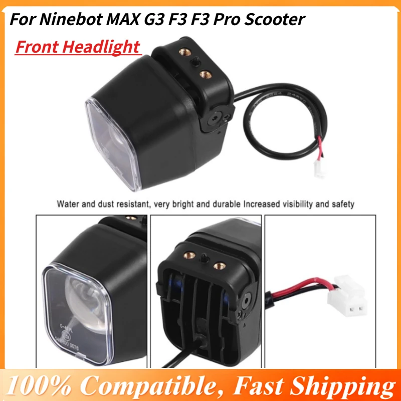 

Универсальная передняя фара для самокатов Ninebot MAX G3 F3 F3 Pro, светодиодная фара высокой яркости для повышения безопасности в ночное время