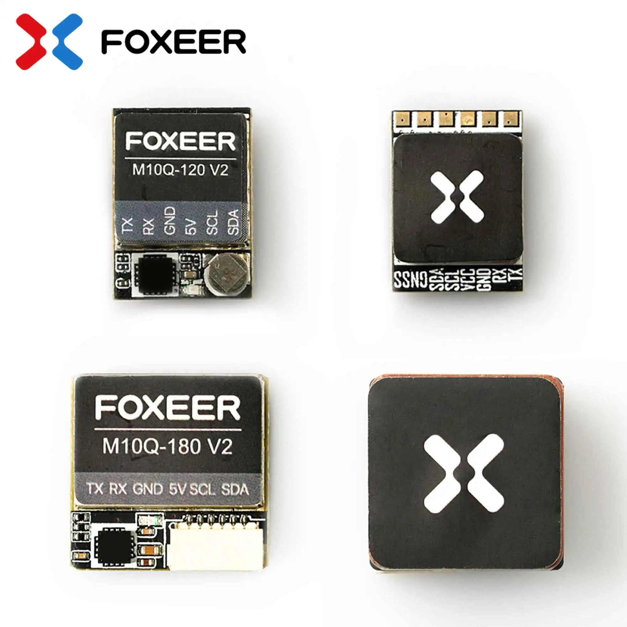 

FOXEER M10Q V2 120/180/250 GPS IST8310 Компас Керамическая антенна Двухидный аккумулятор Входное напряжение 5 В для RC FPV Drone